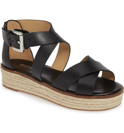 michael kors darby sandal black|michael kors mule sandals.